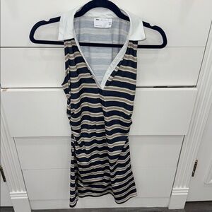 Striped Sleeveless Polo Dress ASOS DESIGN